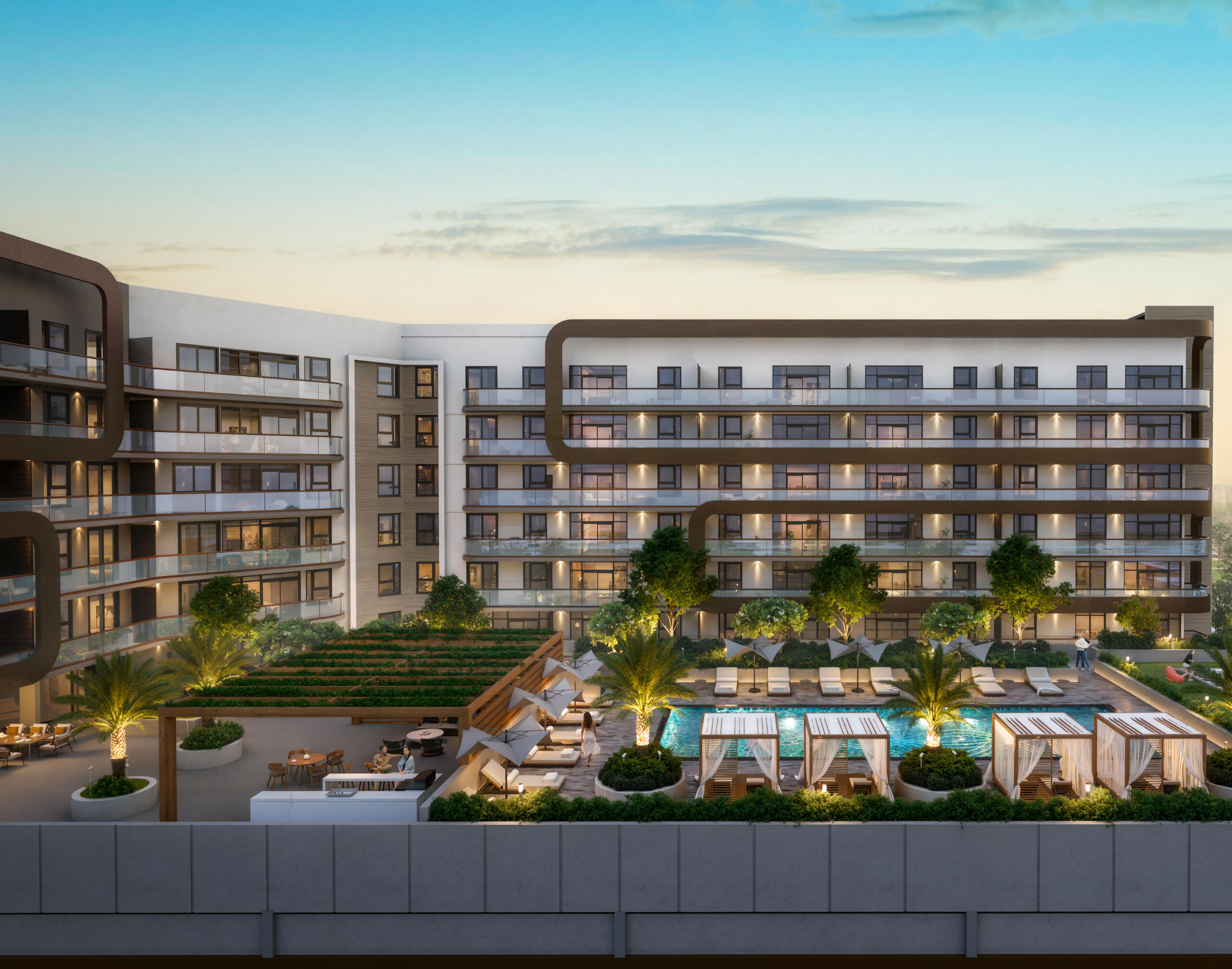 Piscina de Seven Park Residences en Hallandale-Hollywood